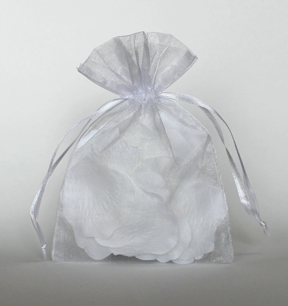 Package Organza Gifts Bags, 5x7 inch 100pcs, Sheer Jewelry Pouches Candy Drawstring Bags Small Sachet, Size: 5 x 7