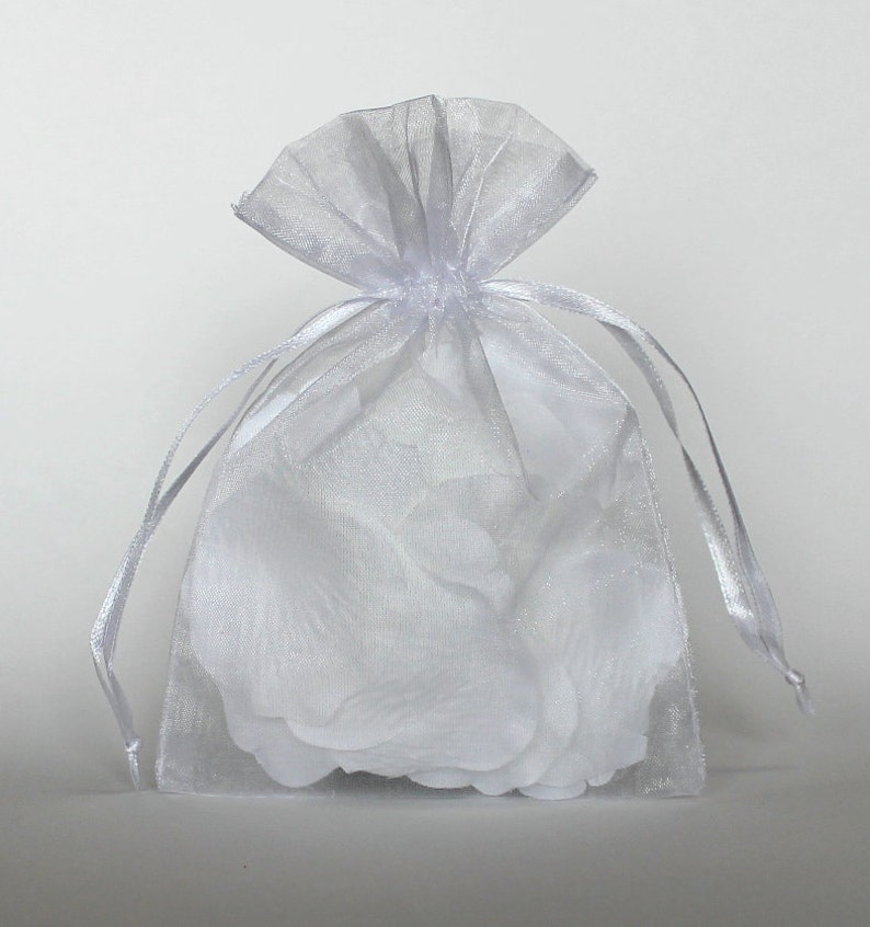 Organza Gift Bags, Sheer Favor Bags with Drawstring for Packaging, Choose from 20 colors, pack of 50 image 1