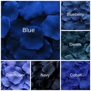Silk Rose Petals, 1,200 Dark Blue petals