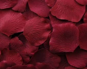 Pétalos de rosa de seda carmesí, 1000 pétalos