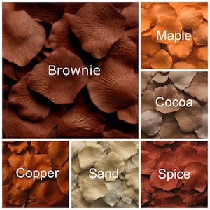 Silk Rose Petals, 300 petals, Beautiful Brown&#39;s