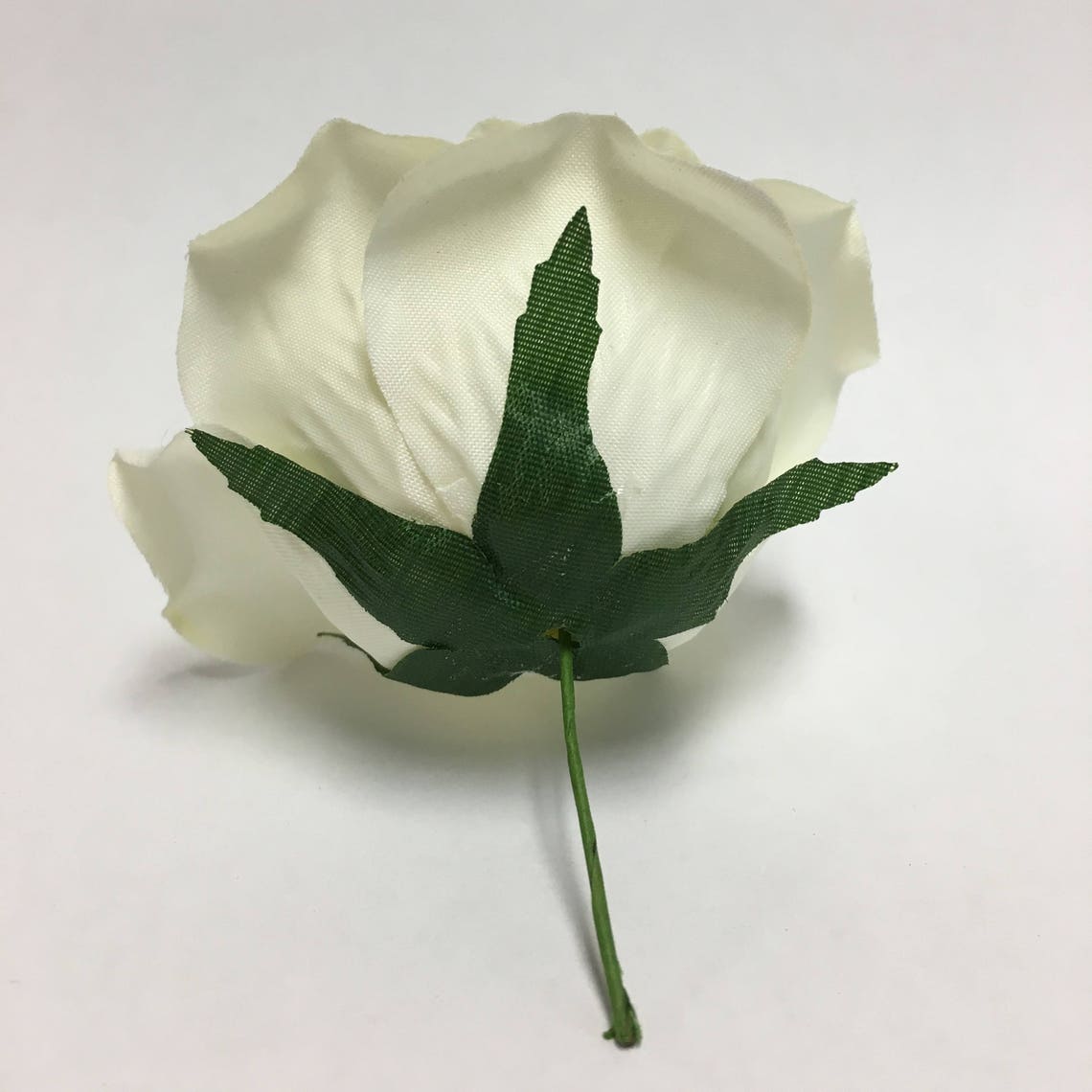 Silk Rose Heads 12pcs Ivory Artificial Flowers Etsy