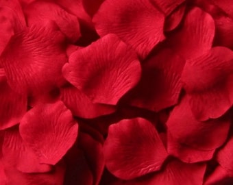 Pétalos de rosa de seda roja, 1000 pétalos