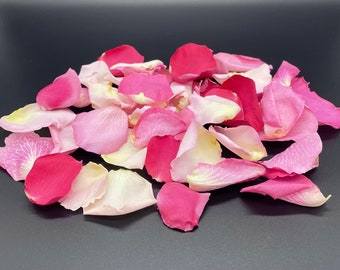 Rose Petals, Pink Blend, REAL freeze dried rose petals, All Natural and Biodegradable, Perfectly Preserved in the USA