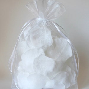Organza Gift Bags, 8x12 Sheer Favor Bags with Drawstring for Packaging, pack of 50