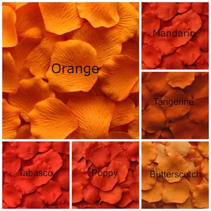 Silk Rose Petals, 1,200 Orange petals