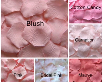 Pale Pink Silk Rose Petals, 300 petals