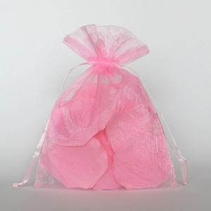 Sacs cadeaux en organza, pochettes transparentes avec cordon de serrage pour l'emballage, choix parmi plus de 20 couleurs, lot de 50 image 7