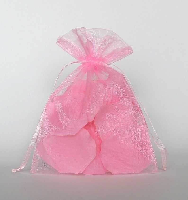 Organza Gift Bags, Sheer Favor Bags with Drawstring for Packaging, Choose from 20 colors, pack of 50 image 7