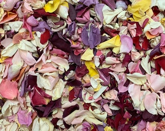 Rose Petal Confetti, 1 Quart Bag of REAL rose petals, freeze dried small/pieces