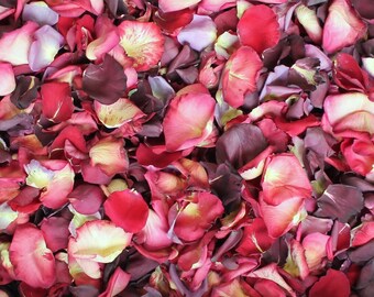 Rose Petals, Red and Pink Pathway, 64 cups of REAL freeze dried rose petals, All Natural and Biodegradable, Perfectly Preserved in the USA