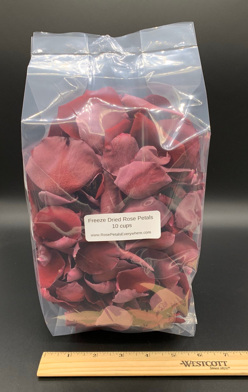 Freeze Dried Rose Petals Burgundy 10 Cups of REAL Rose Etsy
