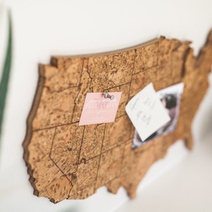 Travel Map US Medium Size / Made of Cork / US Adventure Map / Gift for Travel Lover / Adventure Lover Decor image 4