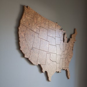 Engraved Cork US Travel Map: Adventure Decor image 8