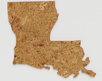 Travel Map Louisiana - Made of Cork / Louisiana Map / Gift for Travel Lover / Adventure Lover Decor