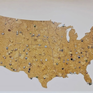 Giant Cork Wall Map of the United States