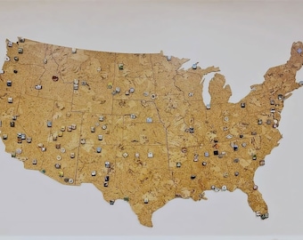 Giant Cork Wall Map of the United States