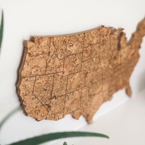 Travel Map US Medium Size / Made of Cork / US Adventure Map / Gift for Travel Lover / Adventure Lover Decor image 5