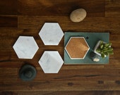 Marble Hexagon Coasters