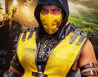 Mortal Kombat Scorpion cosplay costume/Scorpion costume/Cosplay costume for Men/Boys