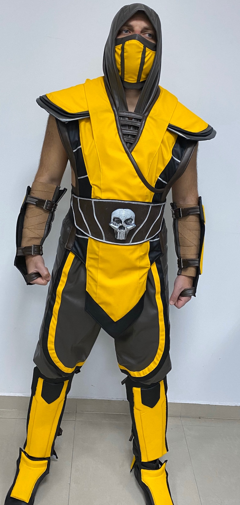 Traje de cosplay Mortal Kombat Scorpion Etsy