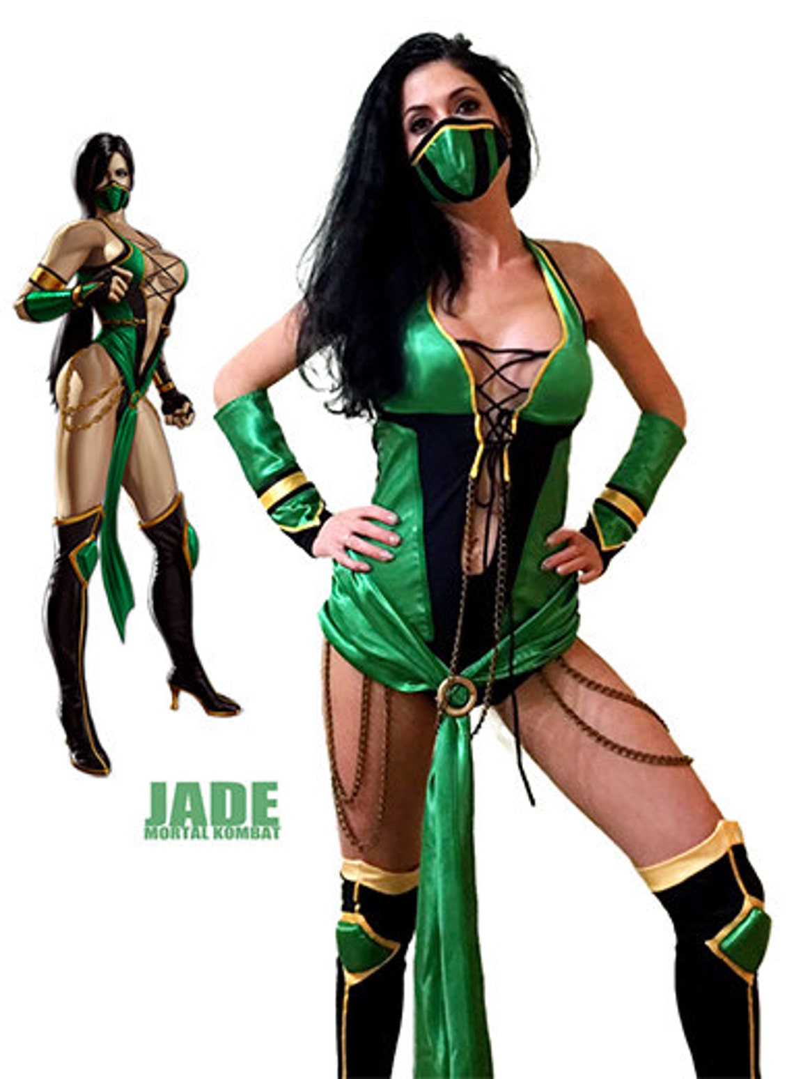 Mortal Kombat Jade cosplay costume/ Jade MK costume/ Jade Etsy