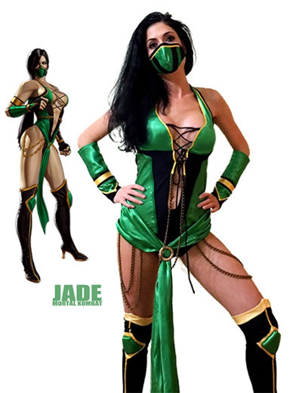 Verwonderend Mortal Kombat Jade cosplay costume/ Jade MK costume/ Jade | Etsy DG-85