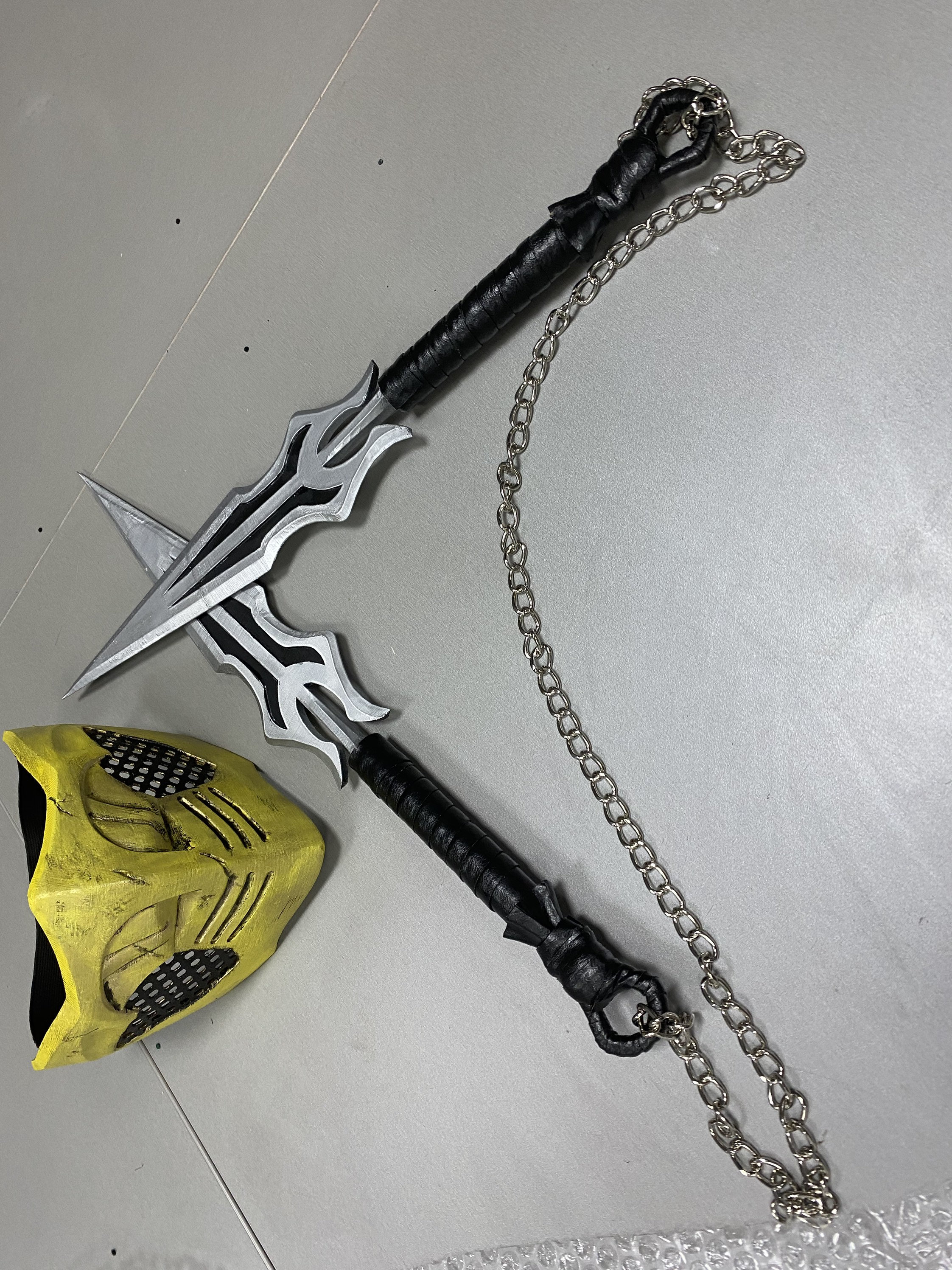 MK mask / Mortal Kombat X mask and kunai sowrds /Mortal Kombat Etsy