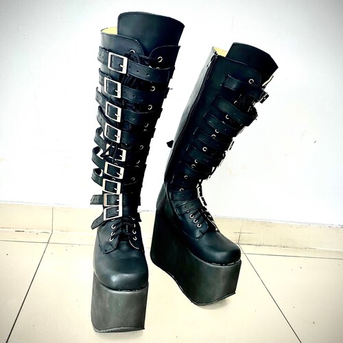 steampunk platform boots