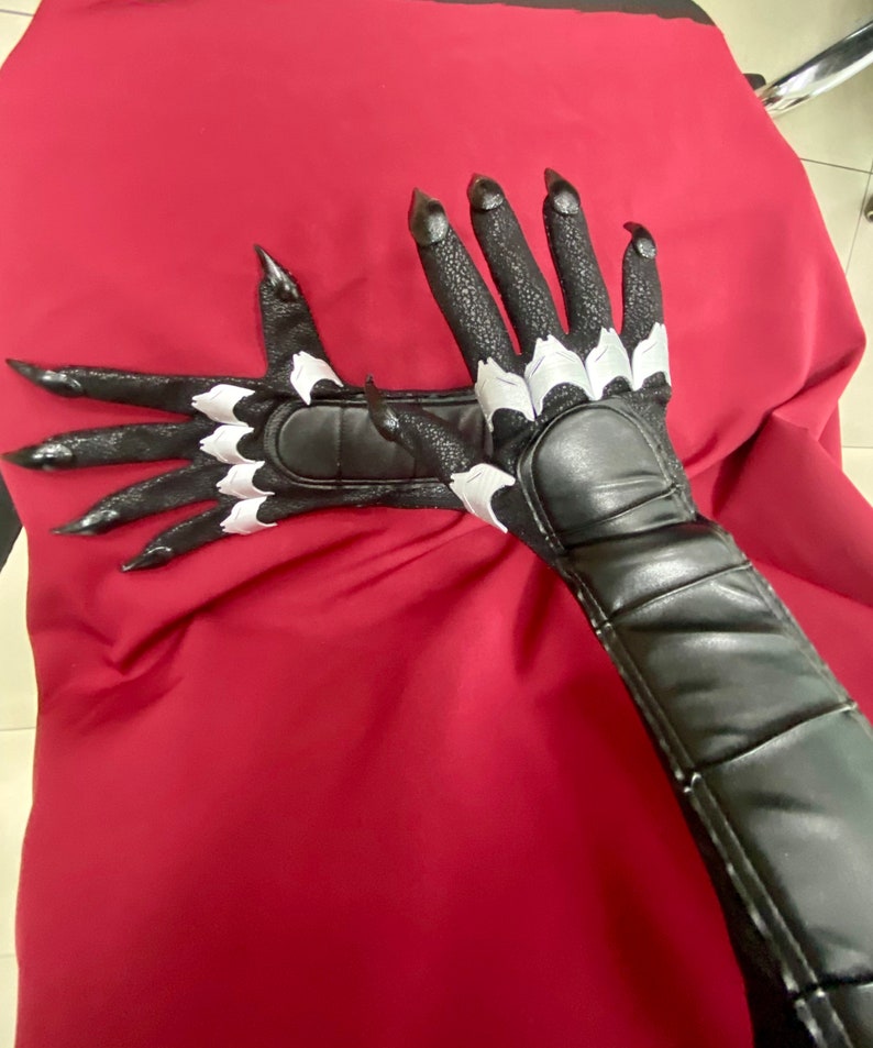 Catwoman gloves with nails and side hidden zippers Etsy