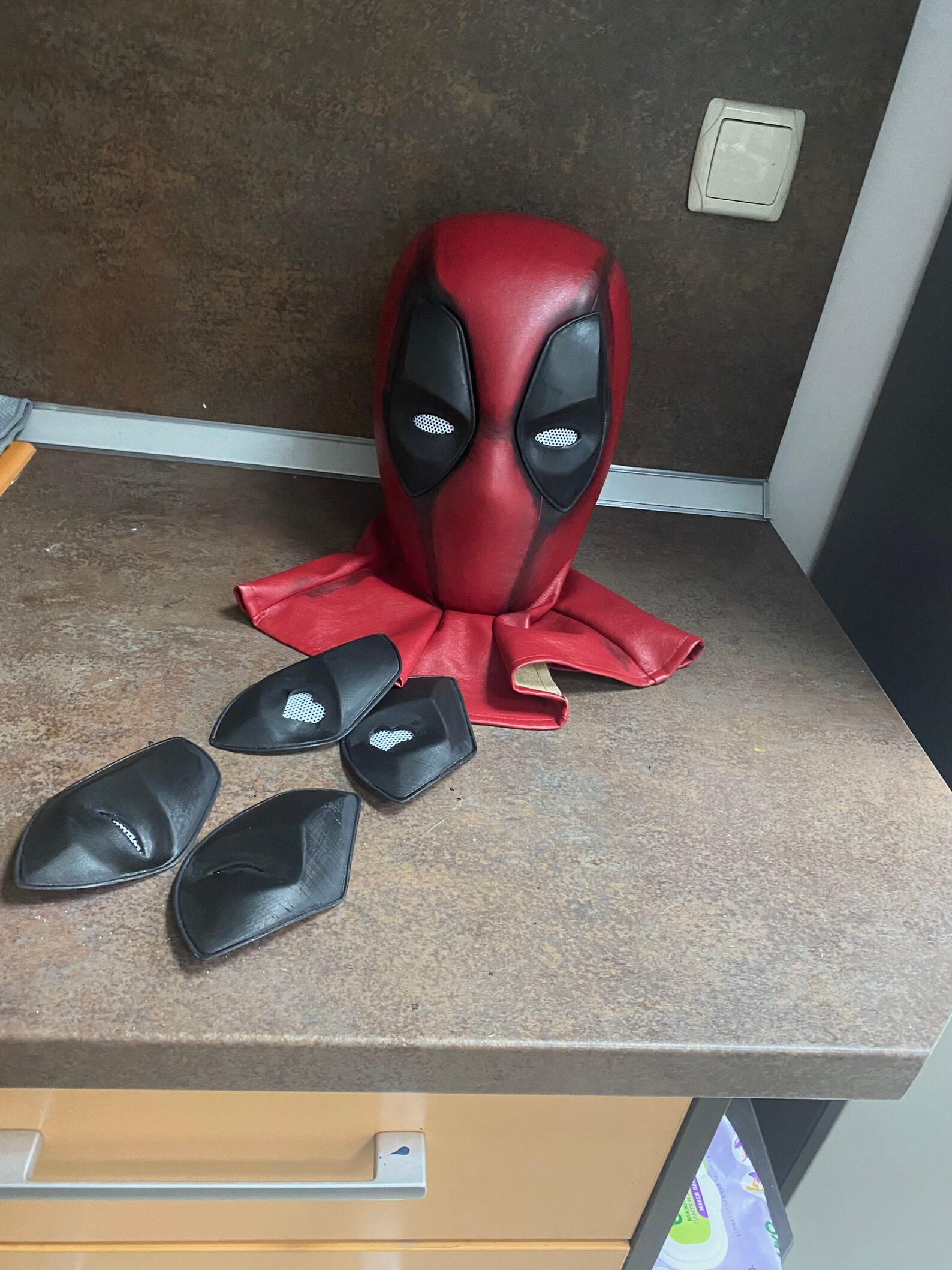 Máscara de película Deadpool con lentes / máscara Deadpool con Etsy