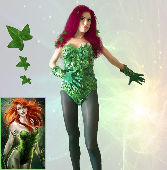 Poison Ivy Cosplay Costume Complete Poison Ivy Costume With Etsy