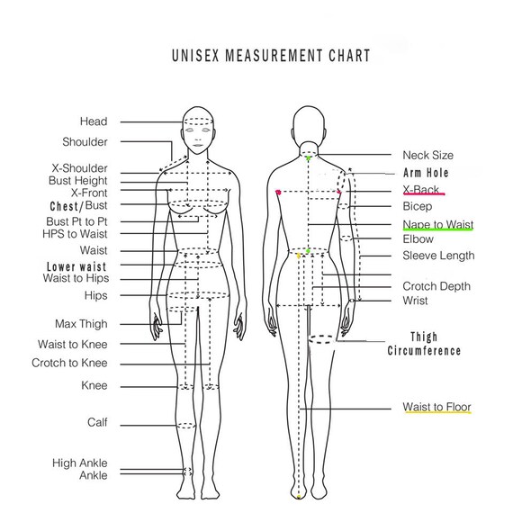 Blank Costume Measurement Chart