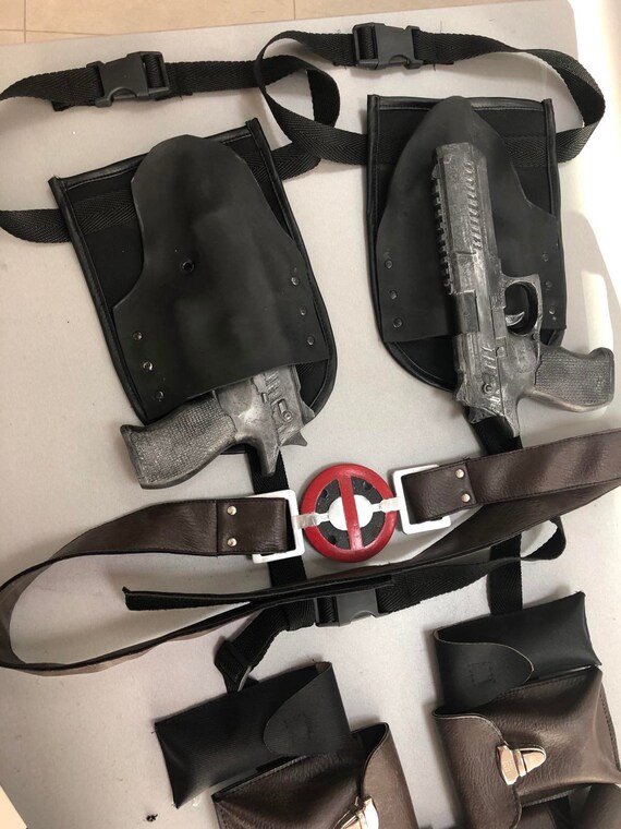 Deadpool deluxe accessories holsters belts pouches clasp | Etsy