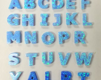 Opal Alphabet Letter, DIY jewelry, Initial Beads, Initial Necklace