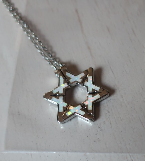 Opal star of david necklace online