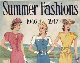 1940s Australian Home Journal Catalog [DIGITAL/PDF] Summer Fashions 1946-47