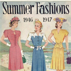 1940s Australian Home Journal Catalog [DIGITAL/PDF] Summer Fashions 1946-47
