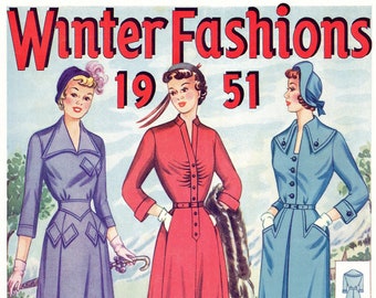 1950s Australian Home Journal Catalog [DIGITAL/PDF] Winter Fashions 1951