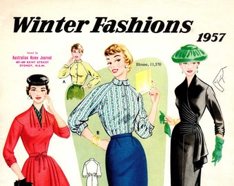 1950s Australian Home Journal Catalog [DIGITAL/PDF] Winter Fashions 1957