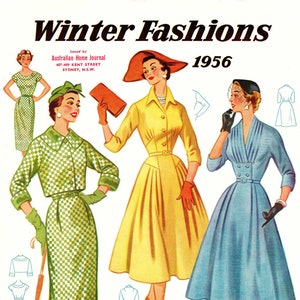 1950s Australian Home Journal Catalog [DIGITAL/PDF] Winter Fashions 1956