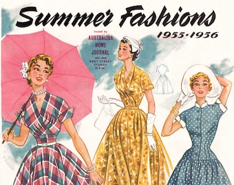 1950s Australian Home Journal Catalog [DIGITAL/PDF] Summer Fashions 1955-56