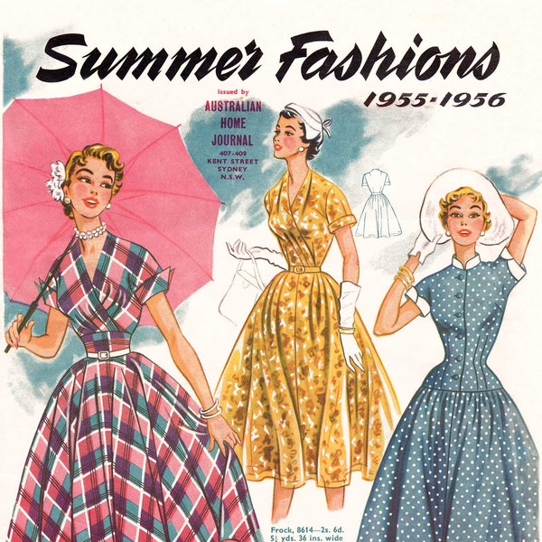 1950s Australian Home Journal Catalog [DIGITAL/PDF] Summer Fashions 1955-56