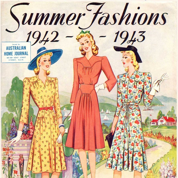 1940s Australian Home Journal Catalog [DIGITAL/PDF] Summer Fashions 1942-43