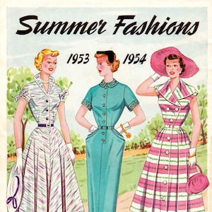 1950s Australian Home Journal Catalog [DIGITAL/PDF] Summer Fashions 1953-54