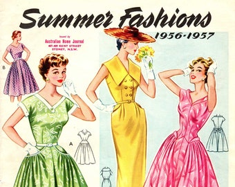 1950s Australian Home Journal Catalog [DIGITAL/PDF] Summer Fashions 1956-57