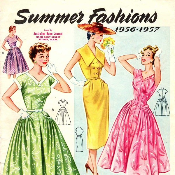 1950s Australian Home Journal Catalog [DIGITAL/PDF] Summer Fashions 1956-57