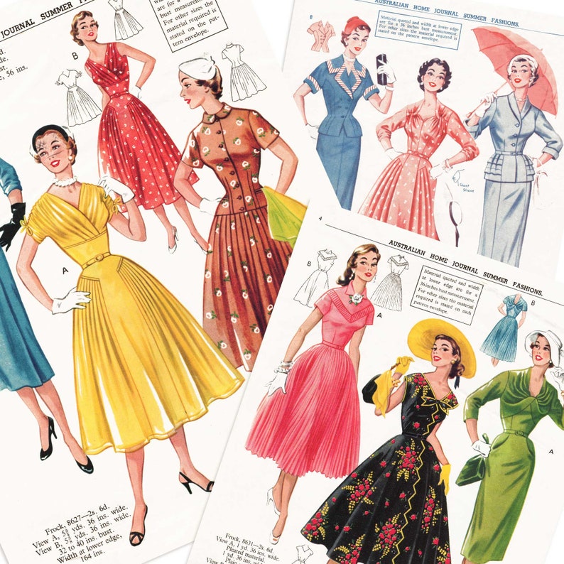 1950s Australian Home Journal Catalog DIGITAL/PDF Summer Fashions 1955-56 image 3