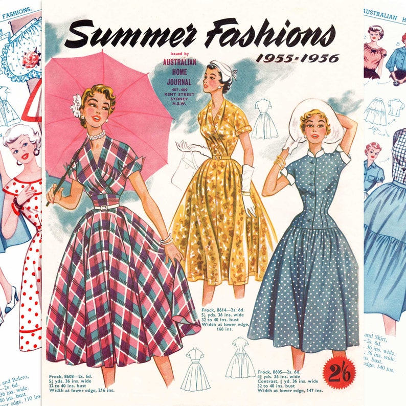 1950s Australian Home Journal Catalog DIGITAL/PDF Summer Fashions 1955-56 image 1