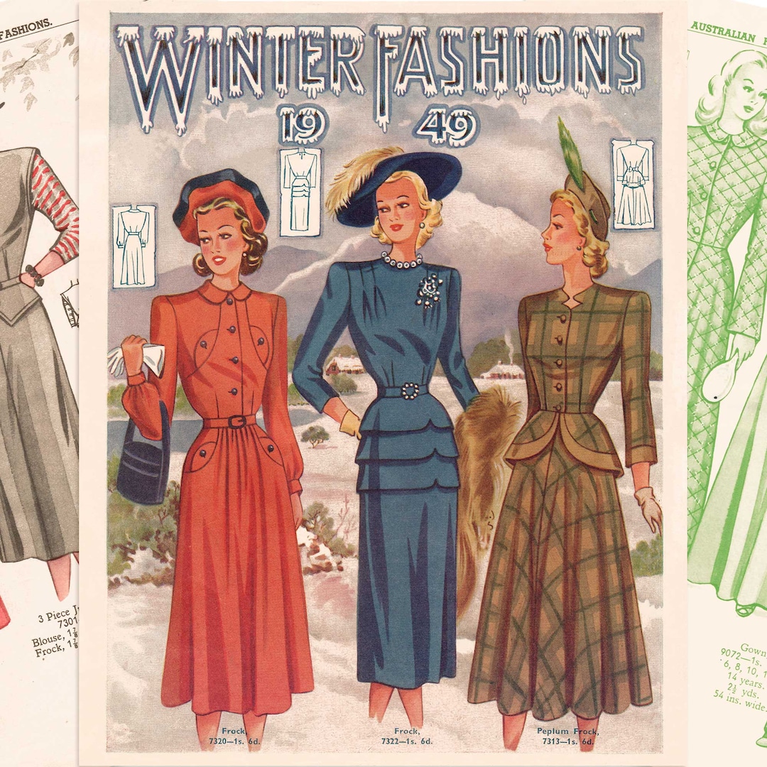 1940s Australian Home Journal Catalog [DIGITAL/PDF] Winter Fashions 1949 -  Etsy